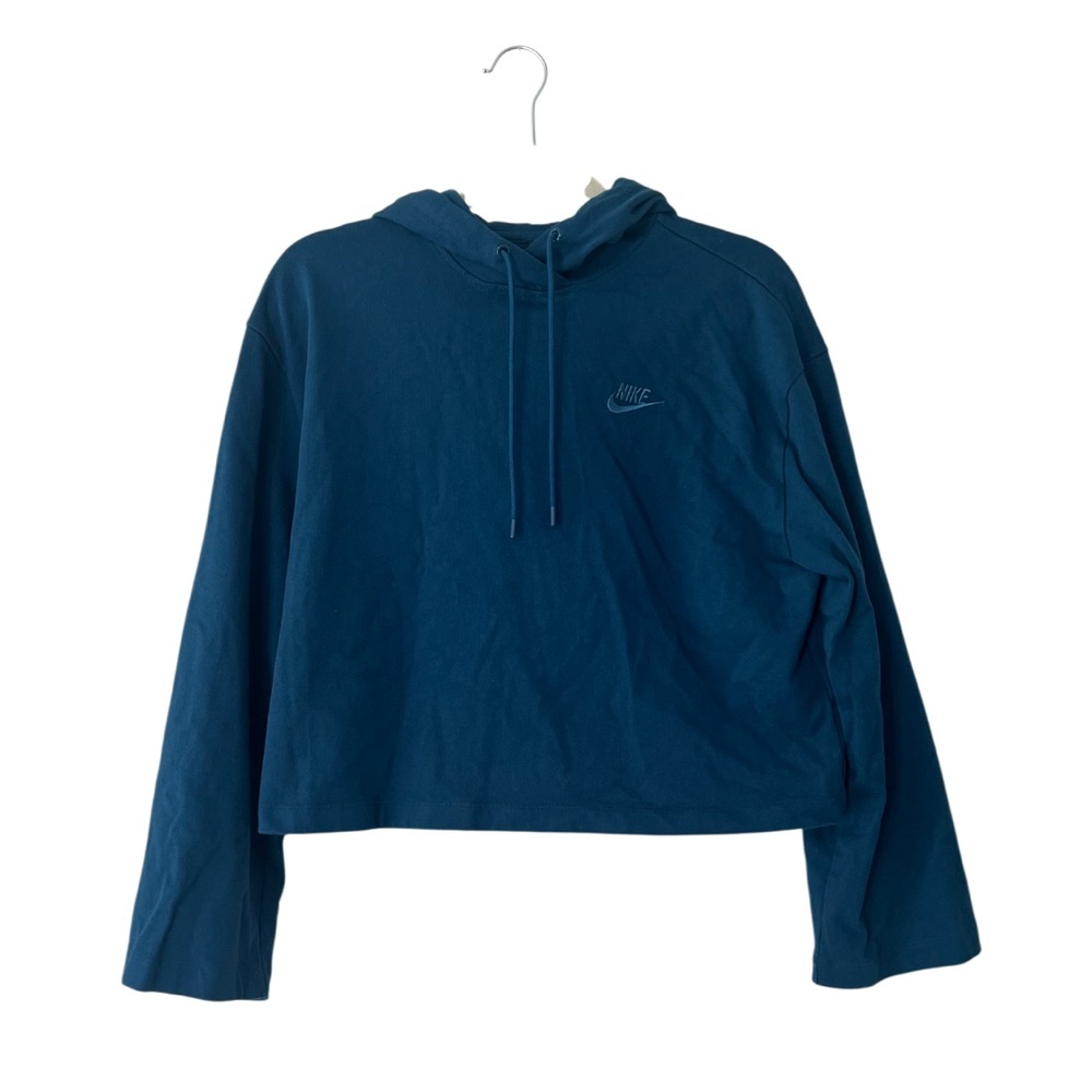 Nike Cropped Blue Hoodie
